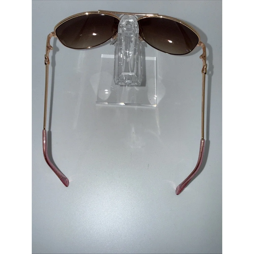Juicy Couture Authentic Aviator Sunglasses Gold Metal Frame Rose Lens JC Heart